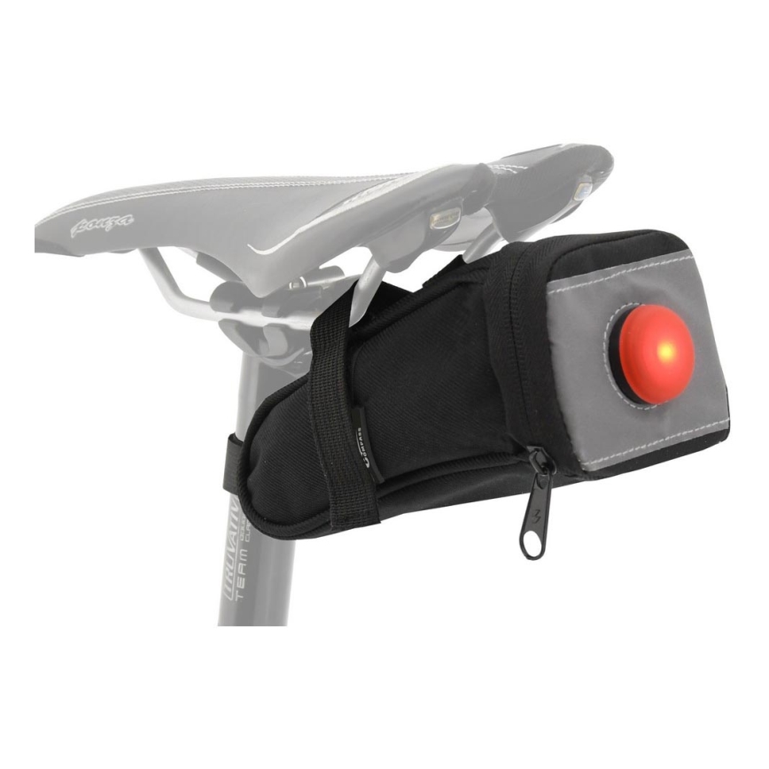 Fahrradsatteltasche 0,5 l mit LED-Rücklicht 2xCR2032