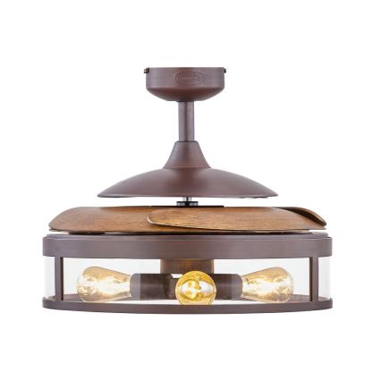 FANAWAY 212925 - LED Deckenventilator CLASSIC 3xE27/4W/230V Braun + Fernbedienung
