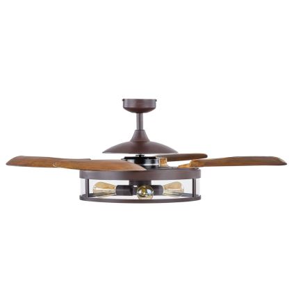 FANAWAY 212925 - LED Deckenventilator CLASSIC 3xE27/4W/230V Braun + Fernbedienung
