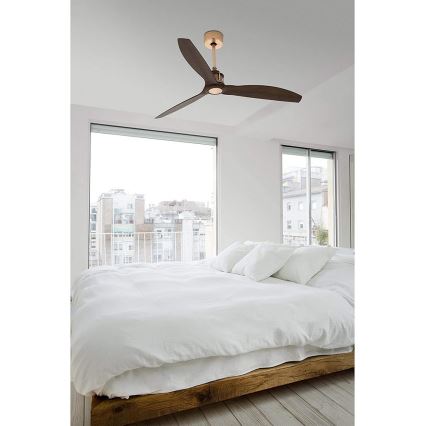FARO 33423 - Deckenventilator JUST FAN Braun/Kupfer Ø 81 cm + Fernbedienung