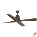 FARO 33490 - Deckenventilator TYPHOON IP44 braun + Fernbedienung