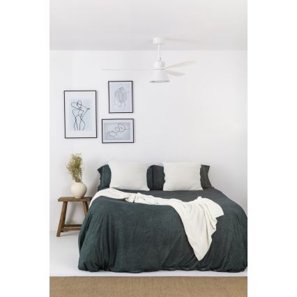 FARO 33760WT-22 - LED Dimmbare Deckenventilator AMELIA L CONE LED/20W/230V 2700/3500/5000K Weiß Ø 132 cm Wi-Fi Tuya + Fernbedienung