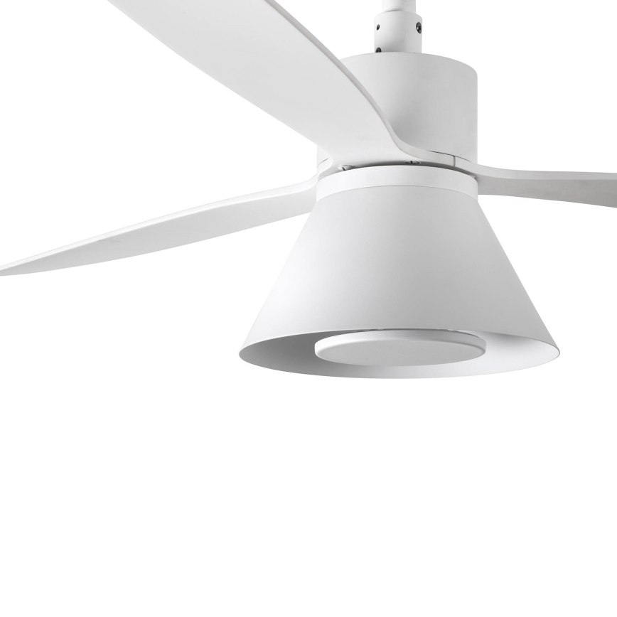 FARO 33760WT-22 - LED Dimmbare Deckenventilator AMELIA L CONE LED/20W/230V 2700/3500/5000K Weiß Ø 132 cm Wi-Fi Tuya + Fernbedienung
