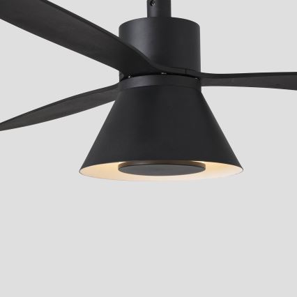 FARO 33761WT-23 - LED Dimmbare Deckenventilator AMELIA L CONE LED/20W/230V 2700/3500/5000K schwarz (Durchmesser 132 cm) Wi-Fi Tuya + Fernbedienung