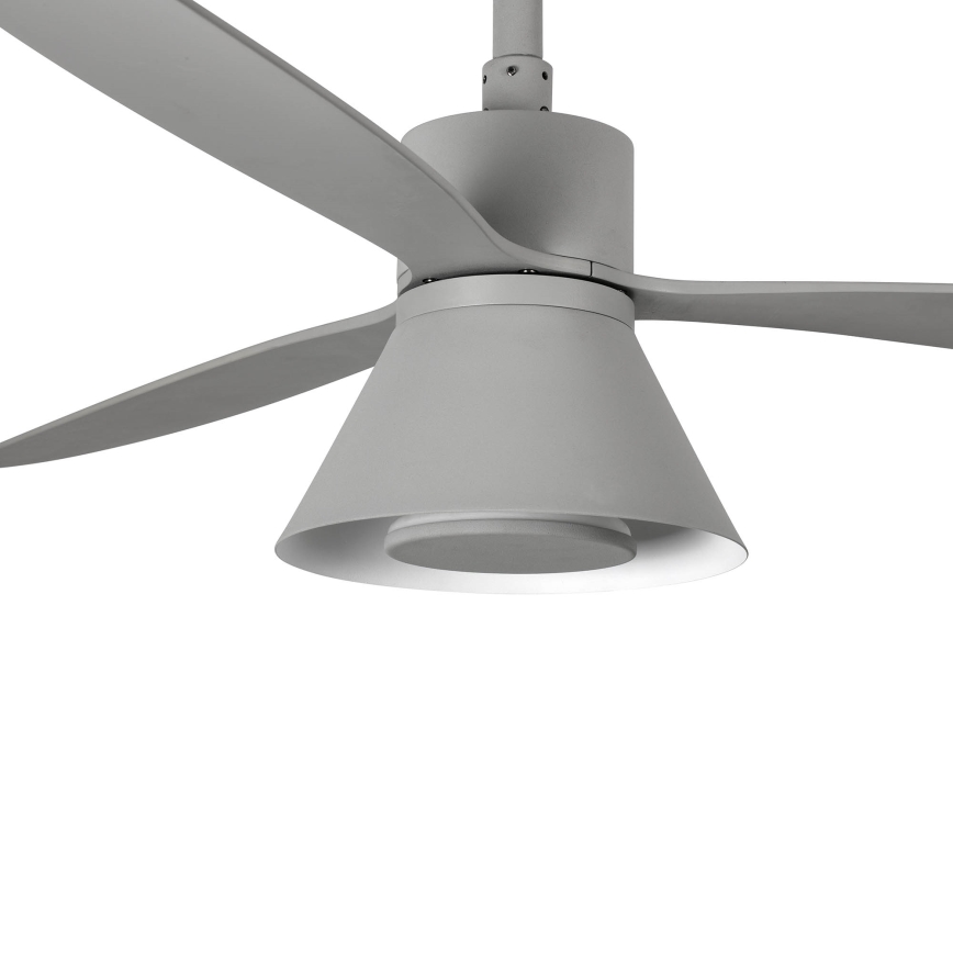 FARO 33762WT-24 - LED Dimmbare Deckenventilator AMELIA L CONE LED/20W/230V 2700/3500/5000K grau (Durchmesser 132 cm) Wi-Fi Tuya + Fernbedienung