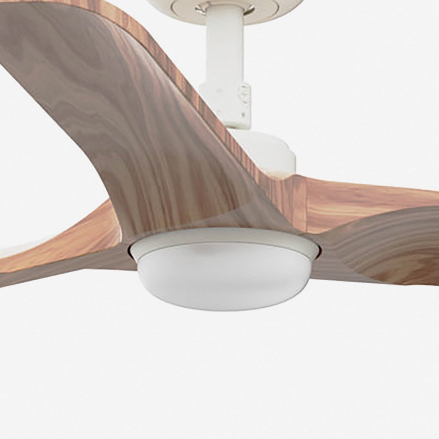 FARO 33805WT-1TW - LED dimmbarer Deckenventilator HEYWOOD S LED/10W/230V 2700/4000/6000K Holz/Weiß Ø 90 cm Wi-Fi Tuya + Fernbedienung