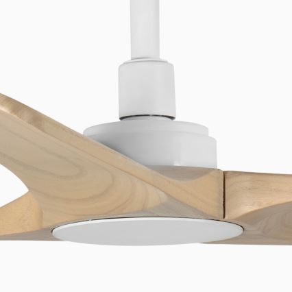 FARO 33805WT - Deckenventilator HEYWOOD S Holz/Weiß Ø 90 cm Wi-Fi Tuya + Fernbedienung