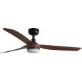 FARO 33817WT-21 - Dimmbarer LED-Deckenventilator PUNT M LED/18W/230V braun/schwarz d 132 cm Wi-Fi Tuya + Fernbedienung