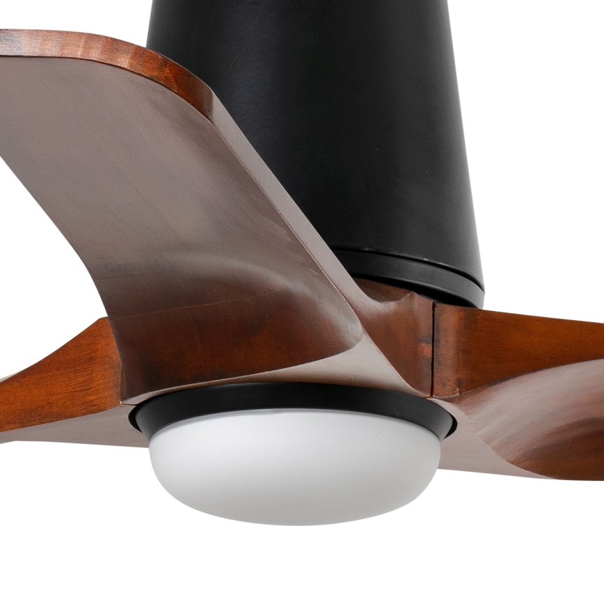 FARO 33837-1TW - LED dimmbarer Deckenventilator HEYWOOD TUB S LED/10W/230V 2700/4000/6000K Kiefer/Schwarz Ø 90 cm + Fernbedienung