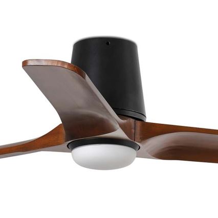 FARO 33837WT-1TW - LED dimmbarer Deckenventilator HEYWOOD TUB S LED/10W/230V 2700/4000/6000K Kiefer/Weiß Ø 90 cm Wi-Fi Tuya + Fernbedienung