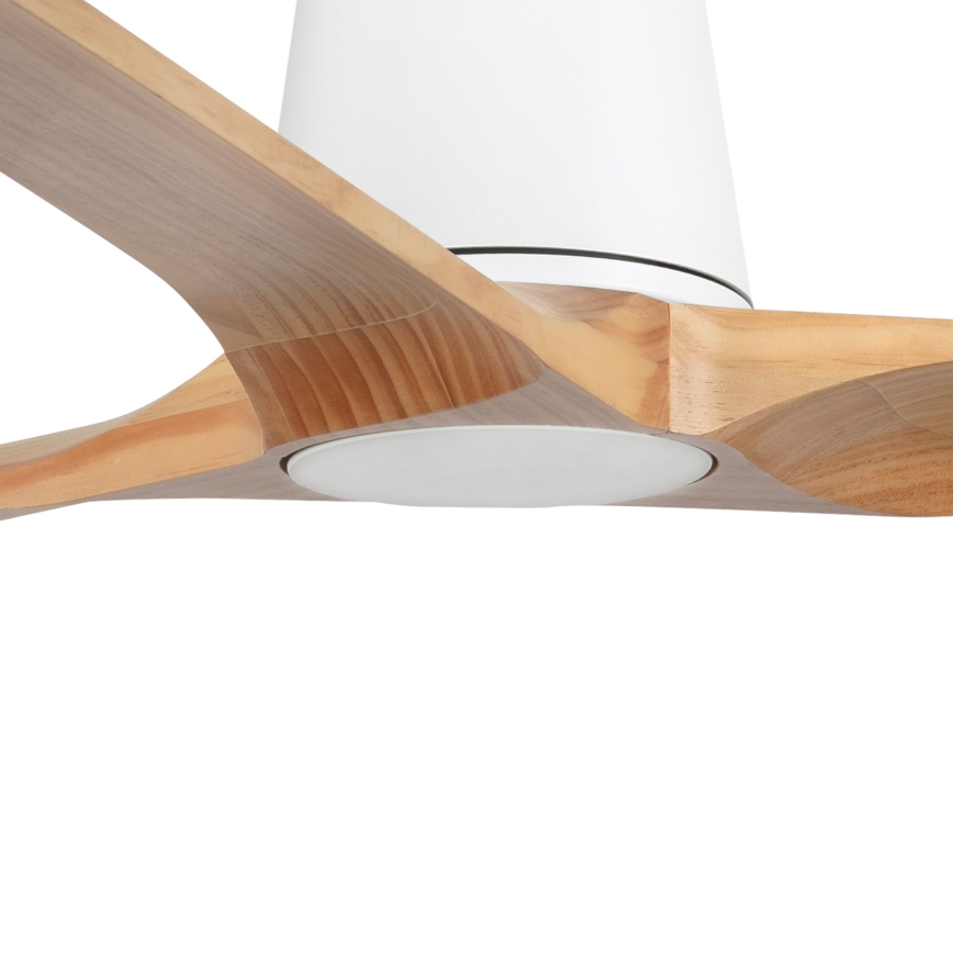 FARO 33838 - Deckenventilator HEYWOOD TUB L Kiefer/Weiß Ø 132 cm + Fernbedienung