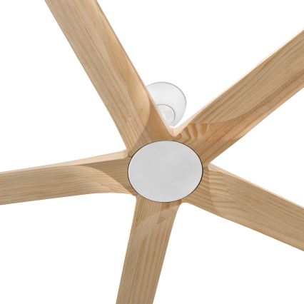 FARO 34191WT - Deckenventilator BIGWOOD XL Kiefer/Weiß Ø 200 cm Wi-Fi Tuya + Fernbedienung
