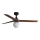 FARO 34277WT-11L - Deckenventilator KLIM M 1xE27/15W/230V Nussbaum/Schwarz Ø 125 cm Wi-Fi Tuya + Fernbedienung