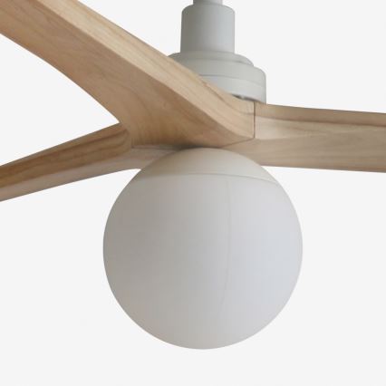 FARO 34280WT-11L - Deckenventilator KLIM M 1xE27/15W/230V Kiefer/Weiß Ø 125 cm Wi-Fi Tuya + Fernbedienung