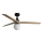 FARO 34283WT-11L - Deckenventilator KLIM M 1xE27/15W/230V Kiefer/Schwarz Ø 125 cm Wi-Fi Tuya + Fernbedienung