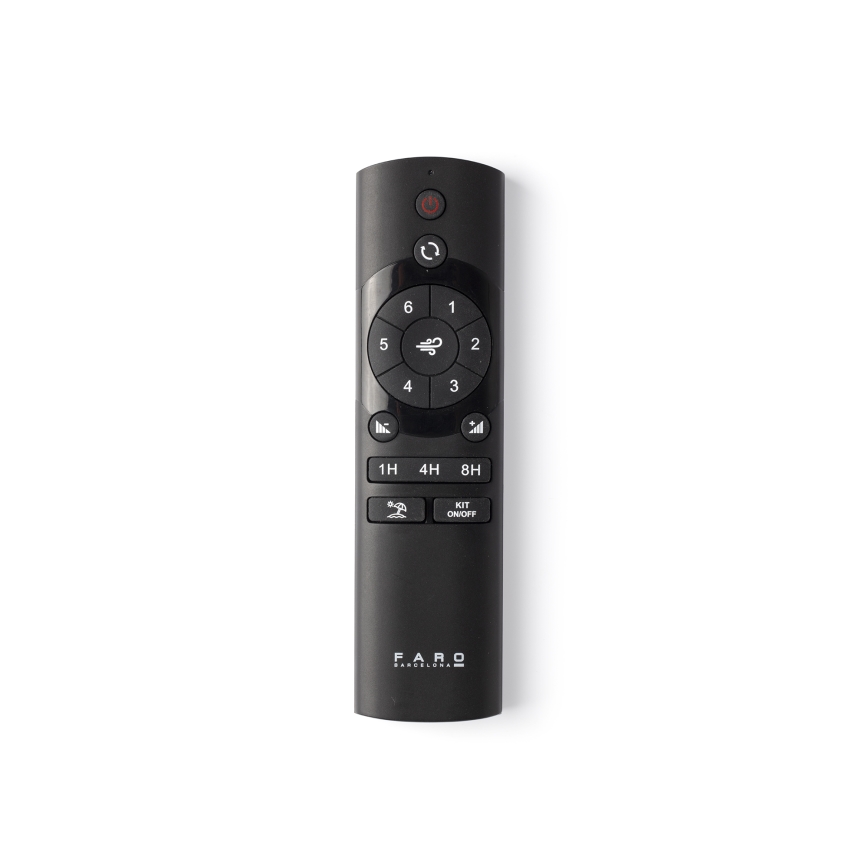 FARO 34284WT-11L - Deckenventilator KLIM S 1xE27/15W/230V Kiefer/Schwarz Ø 92,5 cm Wi-Fi Tuya + Fernbedienung