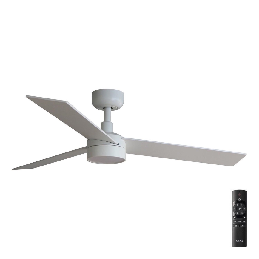 FARO 34295-1TW - Dimmbarer LED-Deckenventilator RUDDER S LED/18W/230V 2700/4000/6500K d 106 cm weiß + Fernbedienung