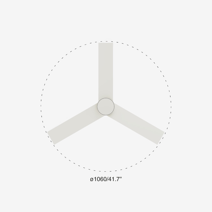 FARO 34295-1TW - Dimmbarer LED-Deckenventilator RUDDER S LED/18W/230V 2700/4000/6500K d 106 cm weiß + Fernbedienung