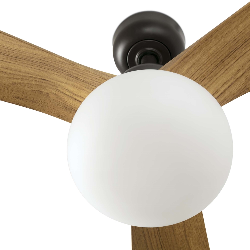 FARO 34360WT-11L - Deckenventilator OUTWOOD L 1xE27/15W/230V braun/schwarz Ø 150 cm Wi-Fi Tuya IP44 + Fernbedienung