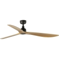 FARO 34360WT - Deckenventilator OUTWOOD L braun/schwarz pr. 150 cm Wi-Fi Tuya IP44 + Fernbedienung