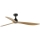 FARO 34360WT - Deckenventilator OUTWOOD L braun/schwarz pr. 150 cm Wi-Fi Tuya IP44 + Fernbedienung