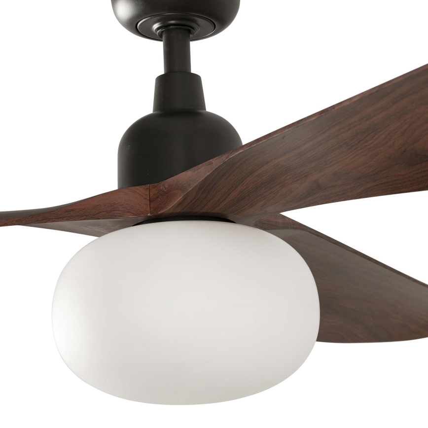 FARO 34362WT-11L - Deckenventilator OUTWOOD L 1xE27/15W/230V braun/schwarz Ø 150 cm Wi-Fi Tuya IP44 + Fernbedienung