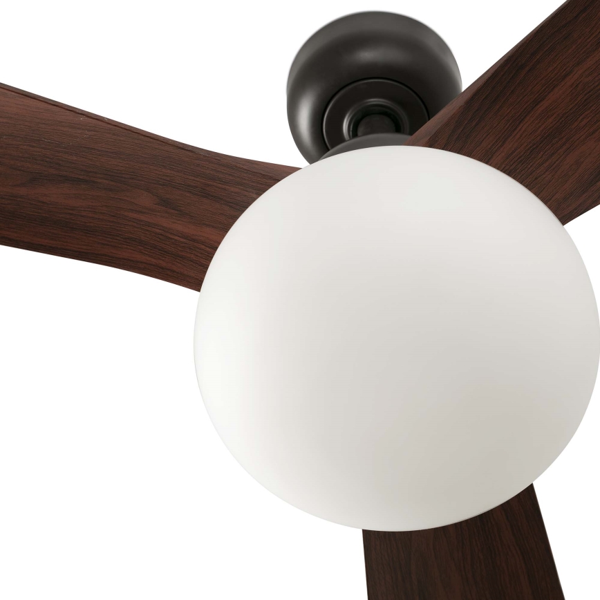 FARO 34362WT-11L - Deckenventilator OUTWOOD L 1xE27/15W/230V braun/schwarz Ø 150 cm Wi-Fi Tuya IP44 + Fernbedienung