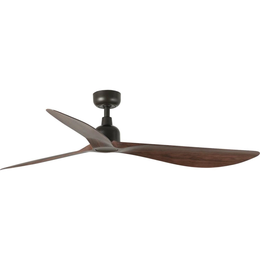 FARO 34362WT - Deckenventilator OUTWOOD L braun/schwarz Ø 150 cm Wi-Fi Tuya IP44 + Fernbedienung