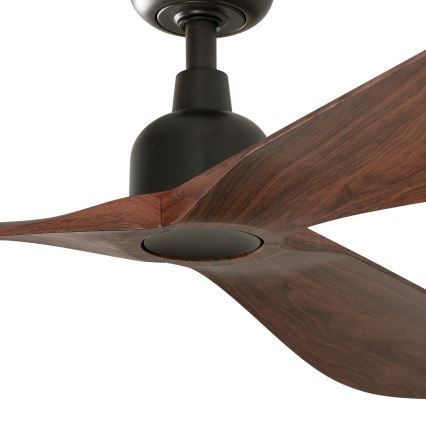 FARO 34362WT - Deckenventilator OUTWOOD L braun/schwarz Ø 150 cm Wi-Fi Tuya IP44 + Fernbedienung