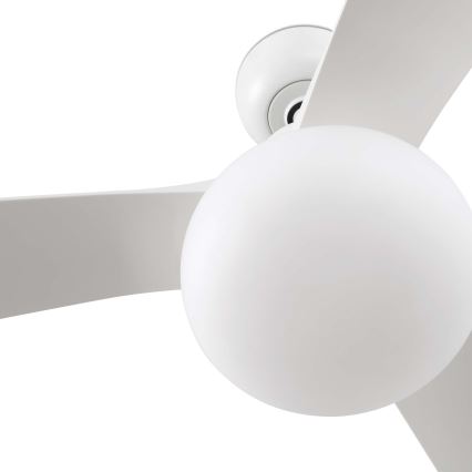 FARO 34363WT-11L - Deckenventilator OUTWOOD L 1xE27/15W/230V weiß Ø 150 cm Wi-Fi Tuya IP44 + Fernbedienung