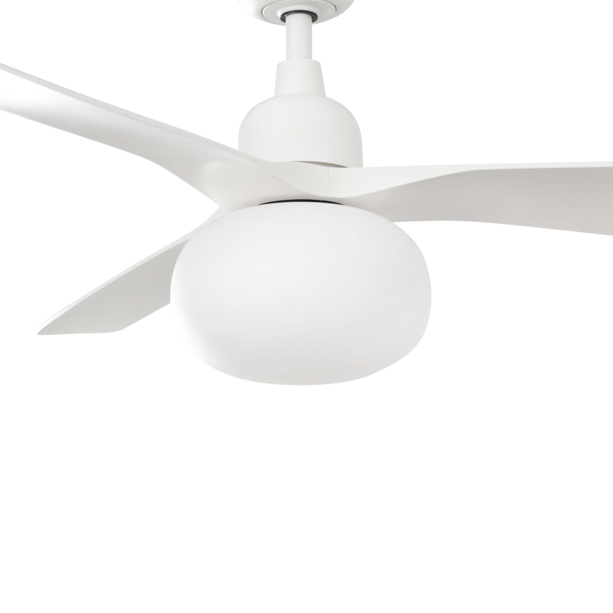 FARO 34363WT-11L - Deckenventilator OUTWOOD L 1xE27/15W/230V weiß Ø 150 cm Wi-Fi Tuya IP44 + Fernbedienung