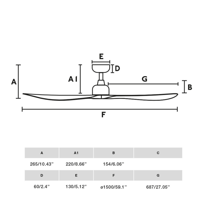FARO 34363WT - Deckenventilator OUTWOOD L weiß Durchmesser 150 cm Wi-Fi Tuya IP44 + Fernbedienung