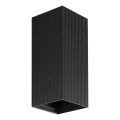 FARO 40566 - Wandleuchte SOLE 2xGU10/8W/230V schwarz gewellt eckig