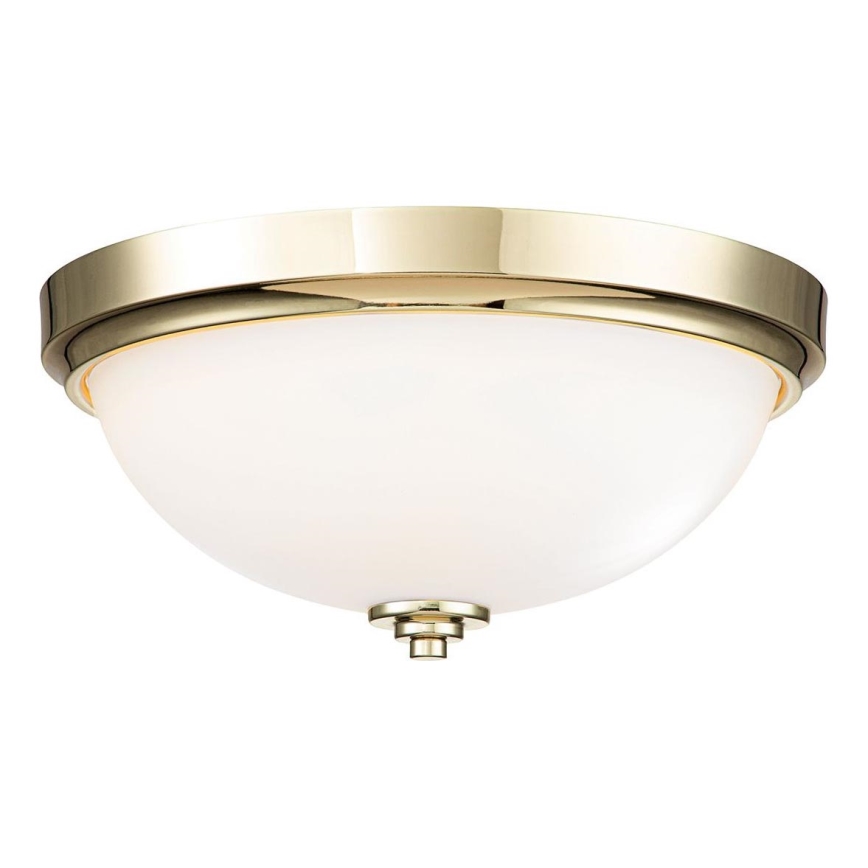 Feiss - Badezimmer-Deckenleuchte MALIBU 2xE27/60W/230V IP44 goldfarben