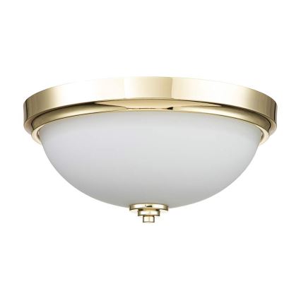 Feiss - Badezimmer-Deckenleuchte MALIBU 2xE27/60W/230V IP44 goldfarben
