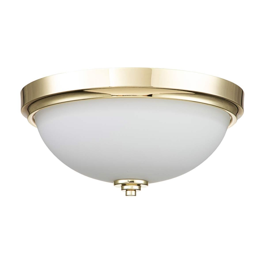 Feiss - Badezimmer-Deckenleuchte MALIBU 2xE27/60W/230V IP44 goldfarben