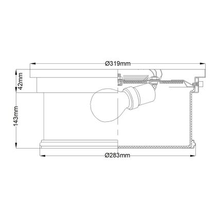 Feiss - Badezimmer-Deckenleuchte PAYNE 2xE27/60W/230V IP44 mattchrom