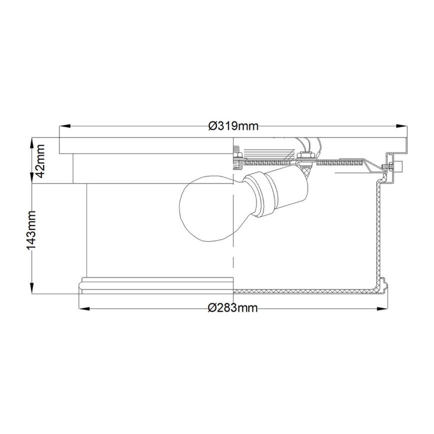Feiss - Badezimmer-Deckenleuchte PAYNE 2xE27/60W/230V IP44 mattchrom