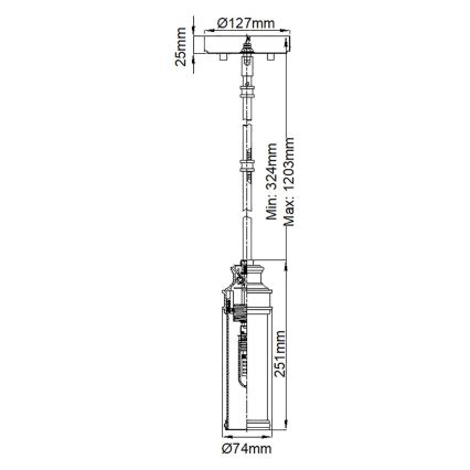 Feiss - LED-Deckenleuchte für Badezimmer an Stange PAYNE 1xG9/3W/230V IP44