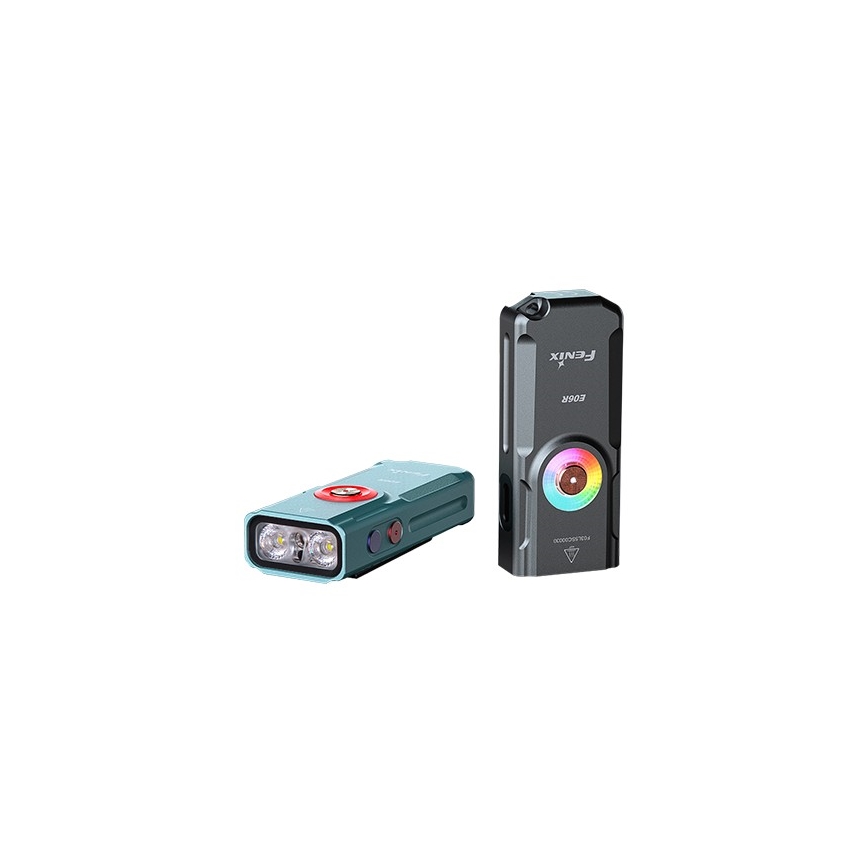 Fenix E06RGRY - Dimmbare, aufladbare LED-Taschenlampe UV LED/USB IP66 700 glänzend 60 h 750 mAh grau