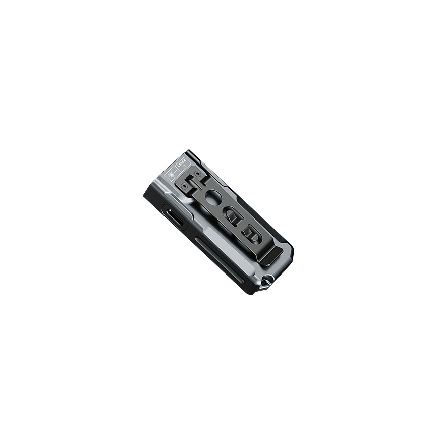 Fenix E06RGRY - Dimmbare, aufladbare LED-Taschenlampe UV LED/USB IP66 700 glänzend 60 h 750 mAh grau