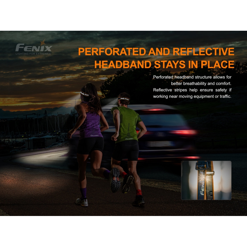 Fenix HM51RV20 - LED Stirnlampe Wiederaufladbar 3xLED/1xCR123A/USB IP68 700 lm 120 h 700 m