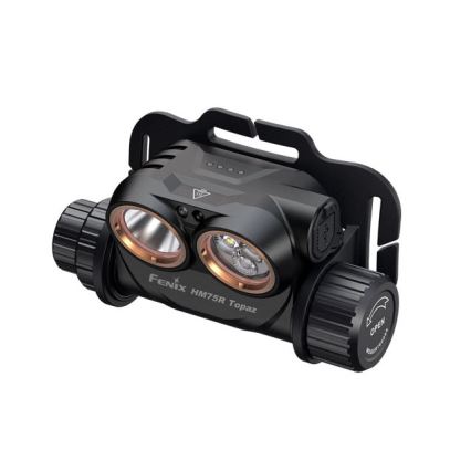 Fenix HM75RTOPAZ - Dimmbare, aufladbare LED-Stirnlampe LED/USB IP68 1600 glänzend 210 h 4000 mAh