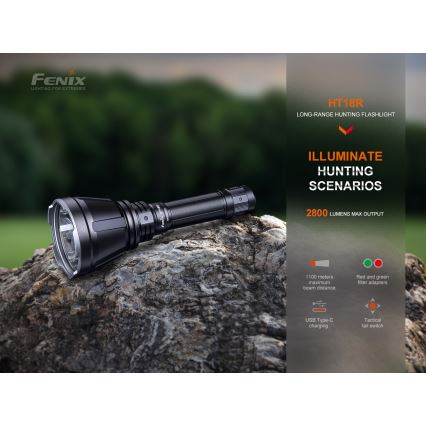 Fenix HT18R - Dimmbare, aufladbare LED-Taschenlampe LED/1x21700 IP68 2800 lm 42 h 5000 mAh