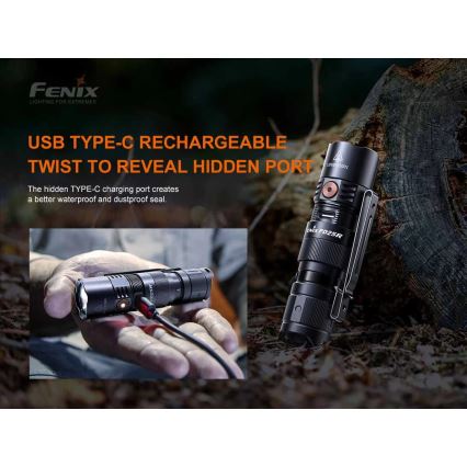 Fenix PD25R - Aufladbare LED-Taschenlampe LED/USB/1xCR123A IP68 800 lm 70 h 700 mAh