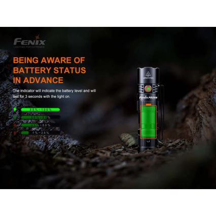 Fenix PD25R - Aufladbare LED-Taschenlampe LED/USB/1xCR123A IP68 800 lm 70 h 700 mAh