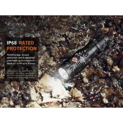 Fenix PD25R - Aufladbare LED-Taschenlampe LED/USB/1xCR123A IP68 800 lm 70 h 700 mAh