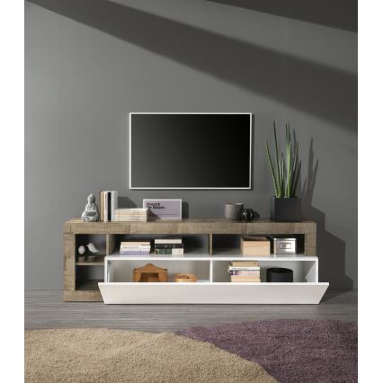 Fernsehtisch LENOR Weiß/Braun