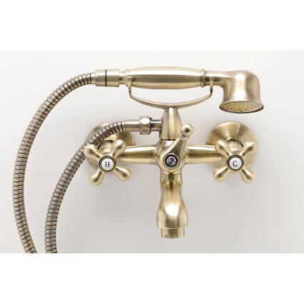 FERRO - Badewannenset mit Armatur ANTICA in Bronze