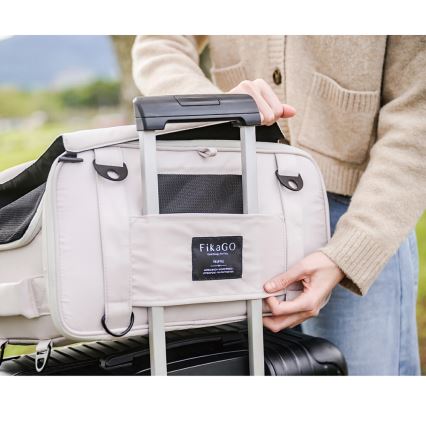 Fikago - Reisetasche für Hunde und Katzen TRUFFLE Creamy Cloud
